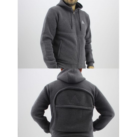 Çantalı Sweatshirt – Üç İplik Şardonlu Çantalı Sweatshirt – Üç İplik Şardonlu