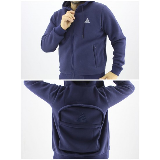 Çantalı Sweatshirt – Üç İplik Şardonlu Çantalı Sweatshirt – Üç İplik Şardonlu