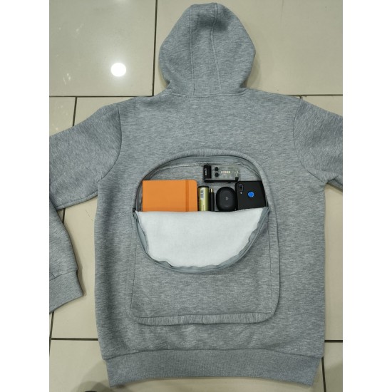 Çantalı Sweatshirt – Üç İplik Şardonlu Çantalı Sweatshirt – Üç İplik Şardonlu
