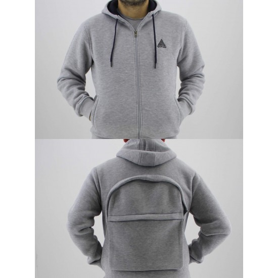 Çantalı Sweatshirt – Üç İplik Şardonlu Çantalı Sweatshirt – Üç İplik Şardonlu