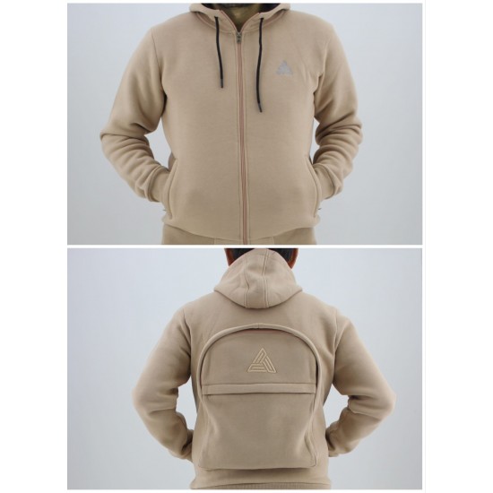 Çantalı Sweatshirt – Üç İplik Şardonlu Çantalı Sweatshirt – Üç İplik Şardonlu