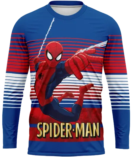 Spider-Man Örümcek Adam Dijital Baskılı Uzun Kollu Tişört